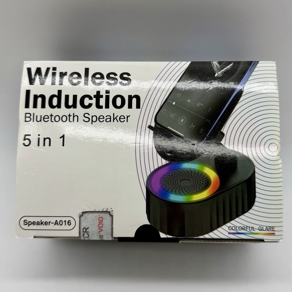 Wireless Audio Bluetooth Speaker‎ Phone Stand Colorful Ambient Light 300° Fold